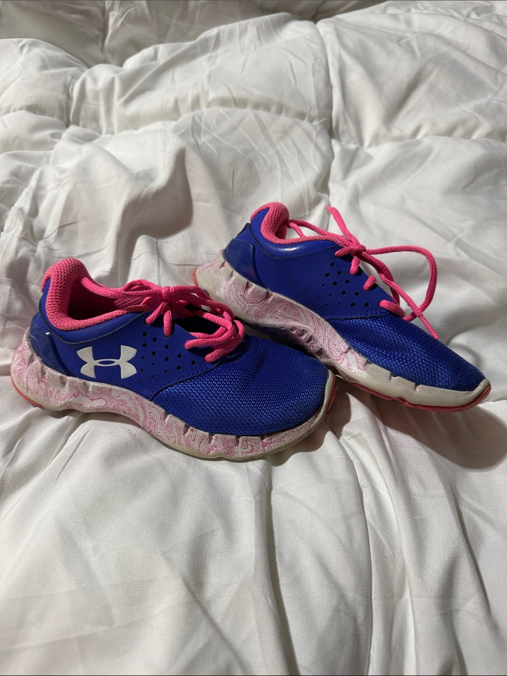 Under Armour Kids Royal Blue & Hot Pink Athletic Sneakers